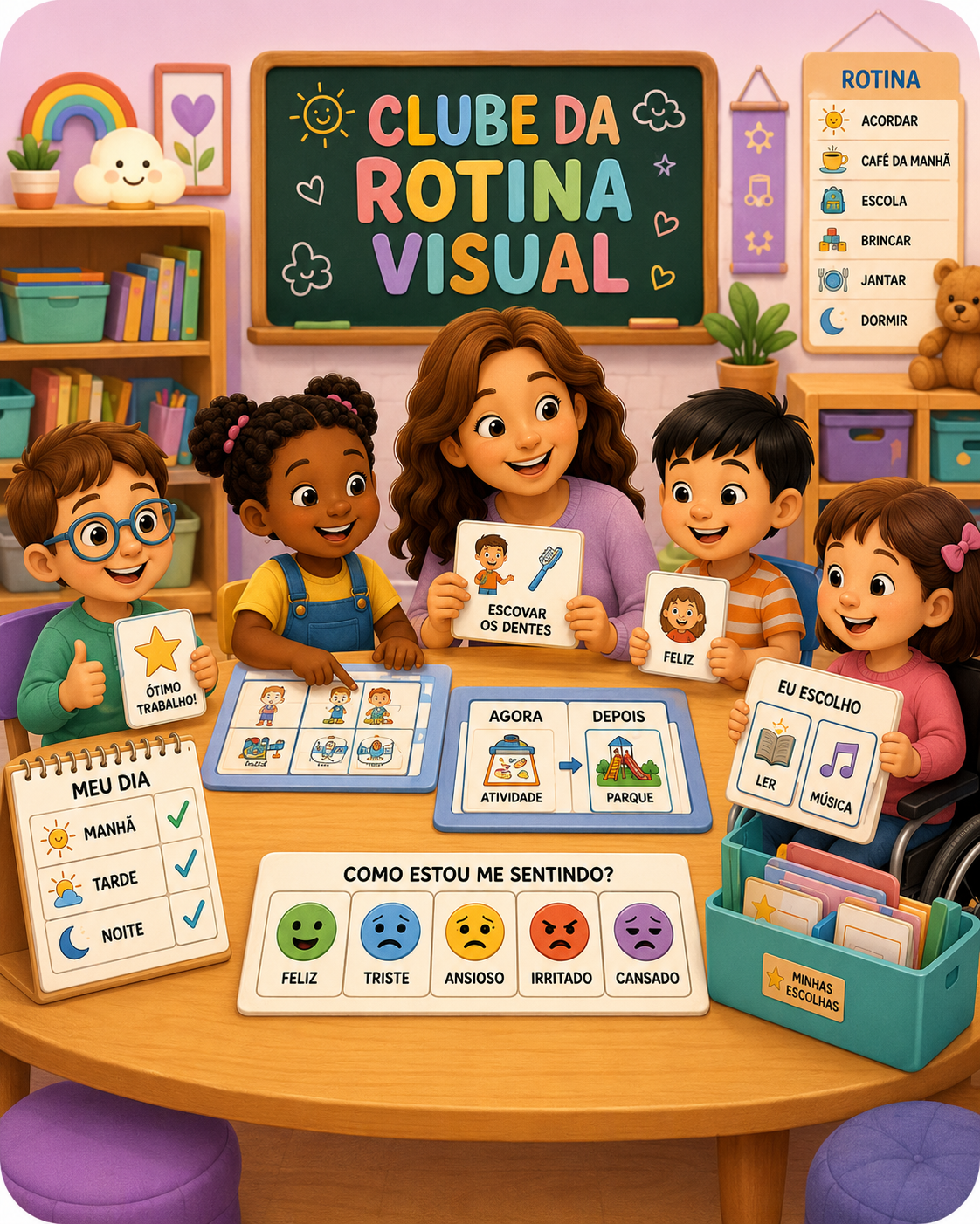 Clube da Rotina Visual – recursos visuais para crianças